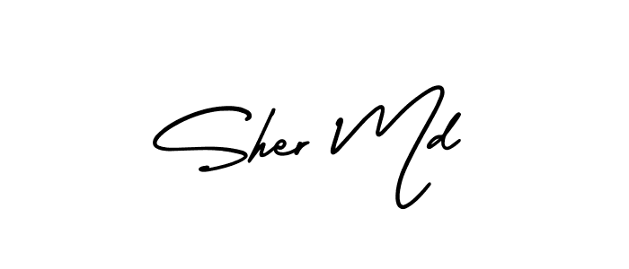 Design your own signature with our free online signature maker. With this signature software, you can create a handwritten (AmerikaSignatureDemo-Regular) signature for name Sher Md. Sher Md signature style 3 images and pictures png