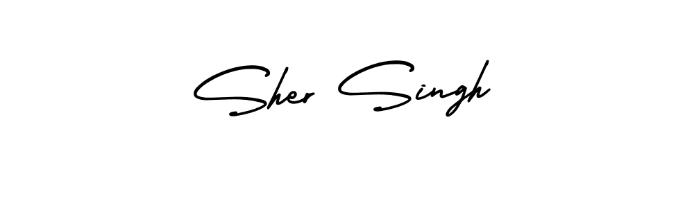 Sher Singh stylish signature style. Best Handwritten Sign (AmerikaSignatureDemo-Regular) for my name. Handwritten Signature Collection Ideas for my name Sher Singh. Sher Singh signature style 3 images and pictures png