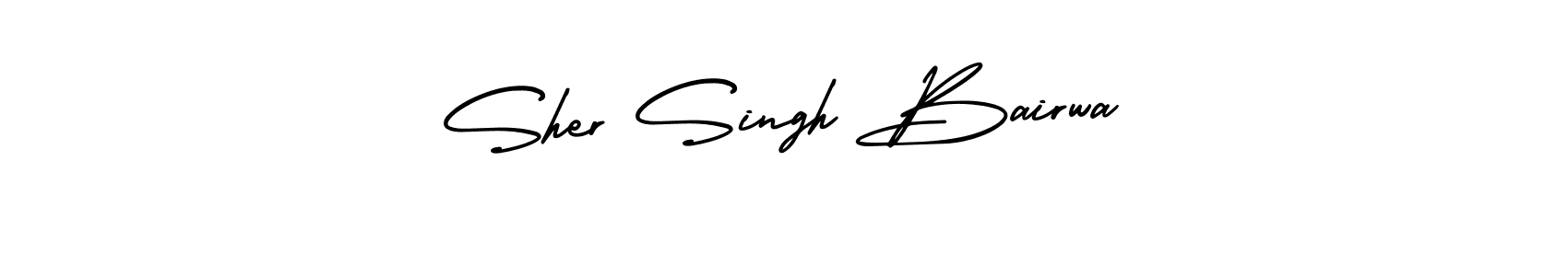 How to make Sher Singh Bairwa signature? AmerikaSignatureDemo-Regular is a professional autograph style. Create handwritten signature for Sher Singh Bairwa name. Sher Singh Bairwa signature style 3 images and pictures png