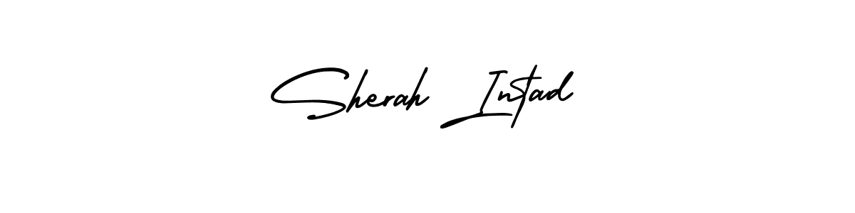 How to Draw Sherah Intad signature style? AmerikaSignatureDemo-Regular is a latest design signature styles for name Sherah Intad. Sherah Intad signature style 3 images and pictures png