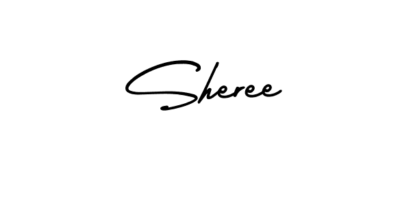 How to make Sheree name signature. Use AmerikaSignatureDemo-Regular style for creating short signs online. This is the latest handwritten sign. Sheree signature style 3 images and pictures png