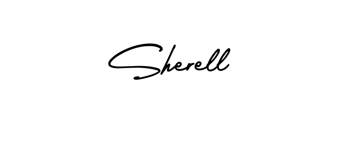 Sherell stylish signature style. Best Handwritten Sign (AmerikaSignatureDemo-Regular) for my name. Handwritten Signature Collection Ideas for my name Sherell. Sherell signature style 3 images and pictures png
