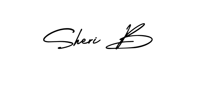 Use a signature maker to create a handwritten signature online. With this signature software, you can design (AmerikaSignatureDemo-Regular) your own signature for name Sheri B. Sheri B signature style 3 images and pictures png