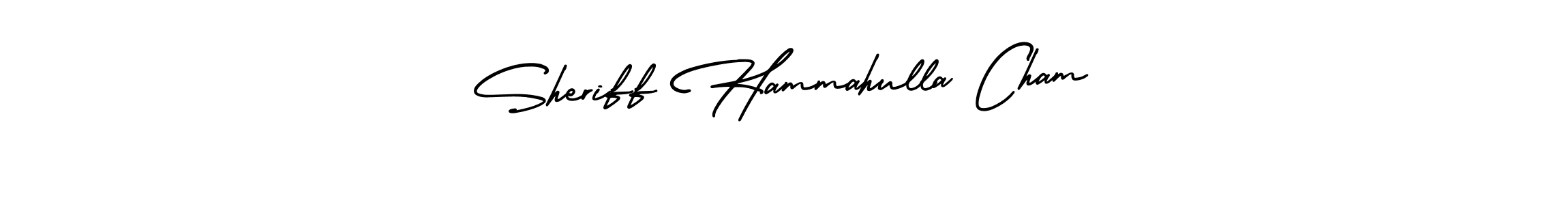 Create a beautiful signature design for name Sheriff Hammahulla Cham. With this signature (AmerikaSignatureDemo-Regular) fonts, you can make a handwritten signature for free. Sheriff Hammahulla Cham signature style 3 images and pictures png