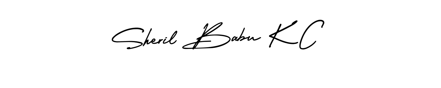 How to Draw Sheril Babu K C signature style? AmerikaSignatureDemo-Regular is a latest design signature styles for name Sheril Babu K C. Sheril Babu K C signature style 3 images and pictures png