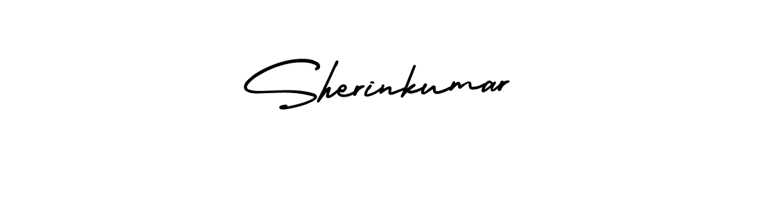 How to make Sherinkumar name signature. Use AmerikaSignatureDemo-Regular style for creating short signs online. This is the latest handwritten sign. Sherinkumar signature style 3 images and pictures png