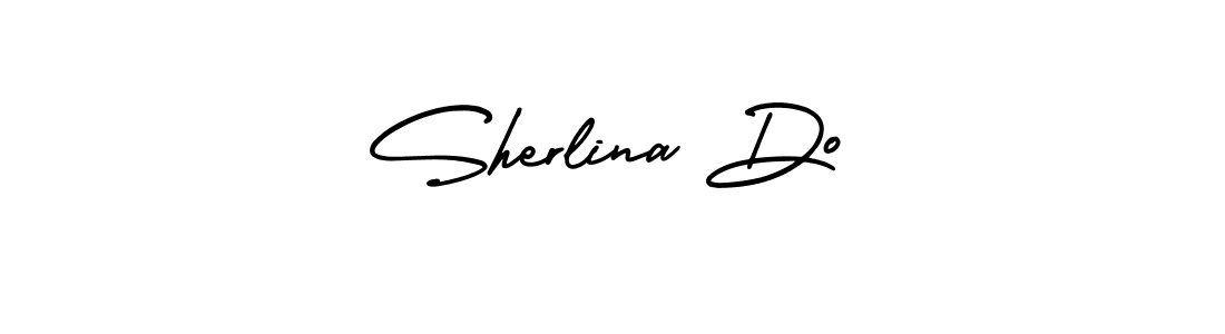 How to make Sherlina Do name signature. Use AmerikaSignatureDemo-Regular style for creating short signs online. This is the latest handwritten sign. Sherlina Do signature style 3 images and pictures png