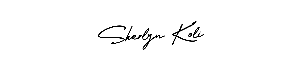 Design your own signature with our free online signature maker. With this signature software, you can create a handwritten (AmerikaSignatureDemo-Regular) signature for name Sherlyn Koli. Sherlyn Koli signature style 3 images and pictures png