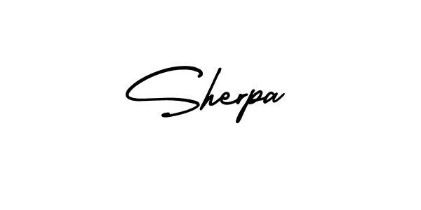 Use a signature maker to create a handwritten signature online. With this signature software, you can design (AmerikaSignatureDemo-Regular) your own signature for name Sherpa. Sherpa signature style 3 images and pictures png