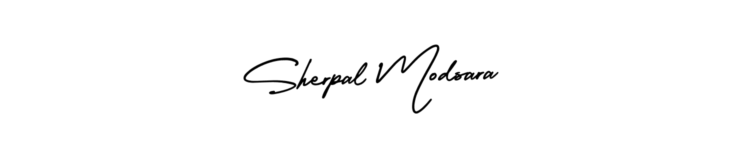 How to make Sherpal Modsara name signature. Use AmerikaSignatureDemo-Regular style for creating short signs online. This is the latest handwritten sign. Sherpal Modsara signature style 3 images and pictures png