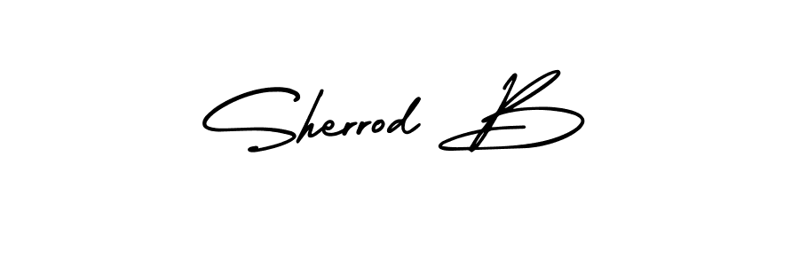 Also You can easily find your signature by using the search form. We will create Sherrod B name handwritten signature images for you free of cost using AmerikaSignatureDemo-Regular sign style. Sherrod B signature style 3 images and pictures png