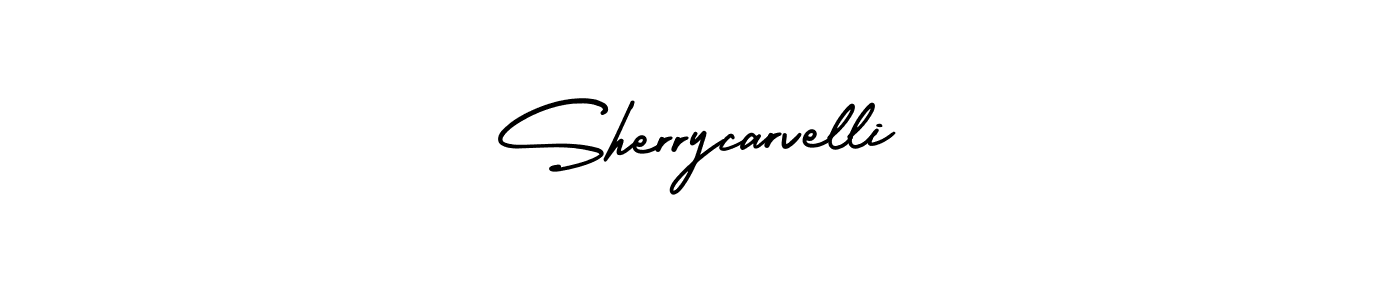 Design your own signature with our free online signature maker. With this signature software, you can create a handwritten (AmerikaSignatureDemo-Regular) signature for name Sherrycarvelli. Sherrycarvelli signature style 3 images and pictures png