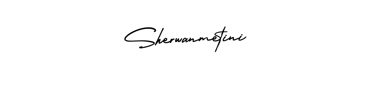 if you are searching for the best signature style for your name Sherwanmetini. so please give up your signature search. here we have designed multiple signature styles  using AmerikaSignatureDemo-Regular. Sherwanmetini signature style 3 images and pictures png