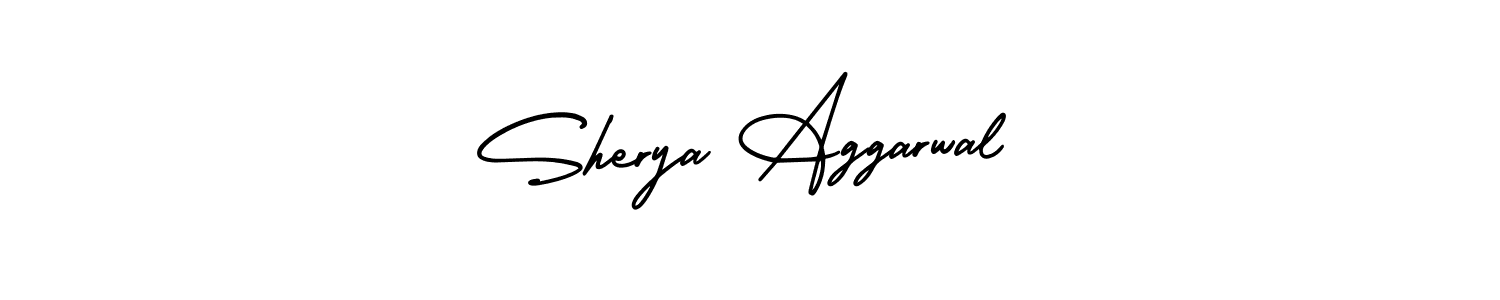 How to make Sherya Aggarwal name signature. Use AmerikaSignatureDemo-Regular style for creating short signs online. This is the latest handwritten sign. Sherya Aggarwal signature style 3 images and pictures png