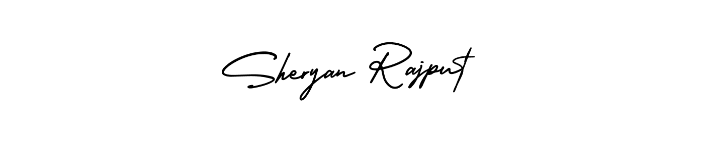 How to make Sheryan Rajput name signature. Use AmerikaSignatureDemo-Regular style for creating short signs online. This is the latest handwritten sign. Sheryan Rajput signature style 3 images and pictures png