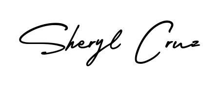 You should practise on your own different ways (AmerikaSignatureDemo-Regular) to write your name (Sheryl Cruz) in signature. Don't let someone else do it for you. Sheryl Cruz signature style 3 images and pictures png