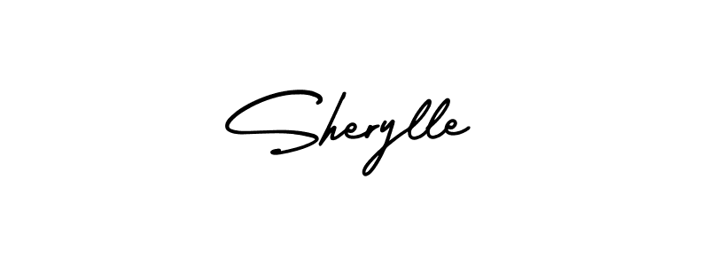 Design your own signature with our free online signature maker. With this signature software, you can create a handwritten (AmerikaSignatureDemo-Regular) signature for name Sherylle. Sherylle signature style 3 images and pictures png