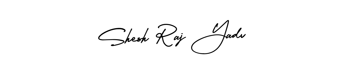 You should practise on your own different ways (AmerikaSignatureDemo-Regular) to write your name (Shesh Raj Yadv) in signature. don't let someone else do it for you. Shesh Raj Yadv signature style 3 images and pictures png