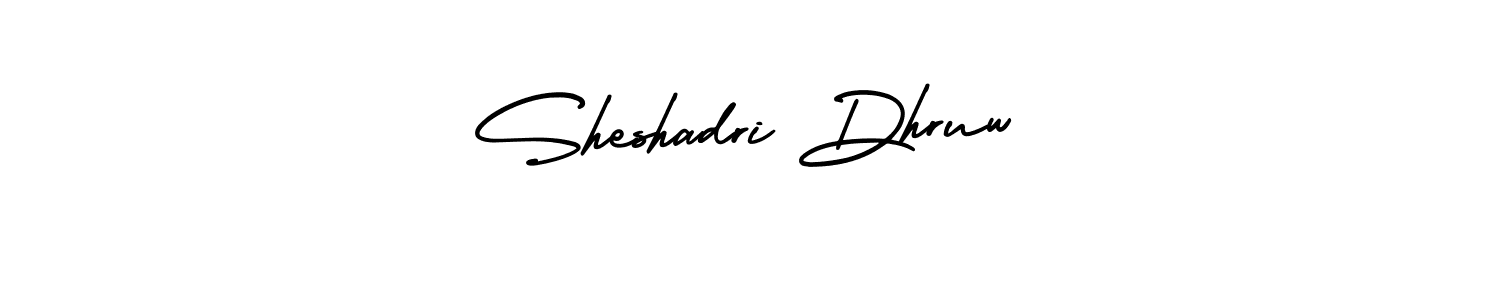 Make a short Sheshadri Dhruw signature style. Manage your documents anywhere anytime using AmerikaSignatureDemo-Regular. Create and add eSignatures, submit forms, share and send files easily. Sheshadri Dhruw signature style 3 images and pictures png