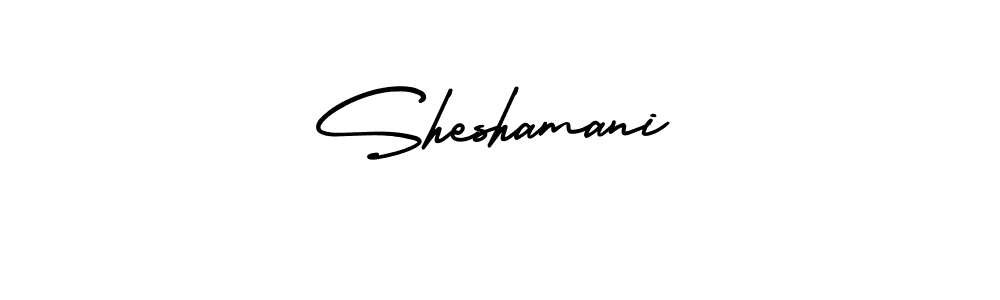 Make a beautiful signature design for name Sheshamani. With this signature (AmerikaSignatureDemo-Regular) style, you can create a handwritten signature for free. Sheshamani signature style 3 images and pictures png