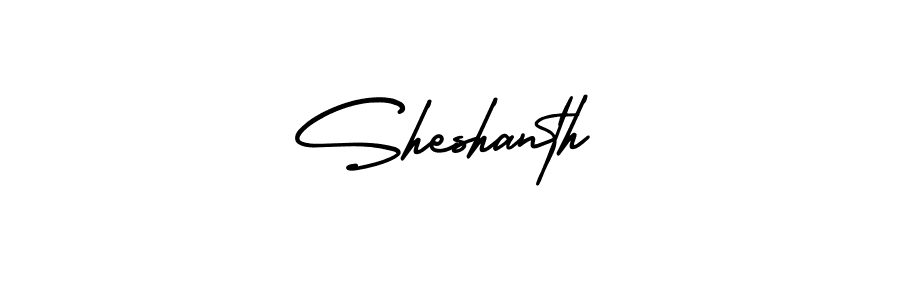 Create a beautiful signature design for name Sheshanth. With this signature (AmerikaSignatureDemo-Regular) fonts, you can make a handwritten signature for free. Sheshanth signature style 3 images and pictures png