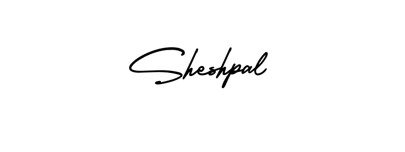 How to make Sheshpal name signature. Use AmerikaSignatureDemo-Regular style for creating short signs online. This is the latest handwritten sign. Sheshpal signature style 3 images and pictures png