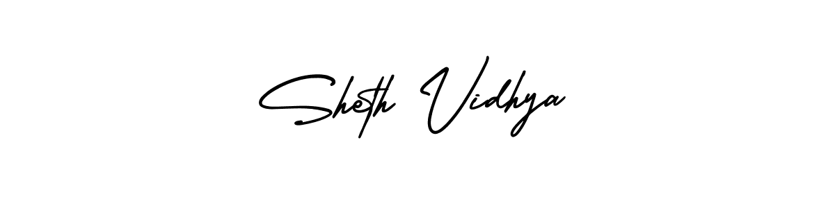 Design your own signature with our free online signature maker. With this signature software, you can create a handwritten (AmerikaSignatureDemo-Regular) signature for name Sheth Vidhya. Sheth Vidhya signature style 3 images and pictures png