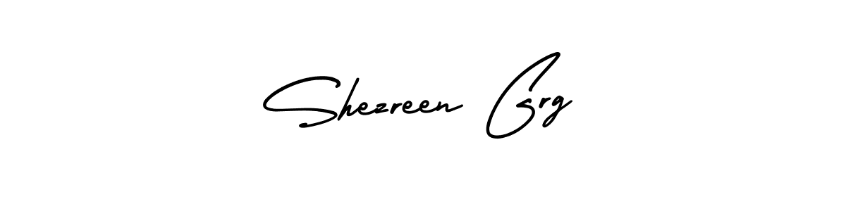 The best way (AmerikaSignatureDemo-Regular) to make a short signature is to pick only two or three words in your name. The name Shezreen Grg include a total of six letters. For converting this name. Shezreen Grg signature style 3 images and pictures png