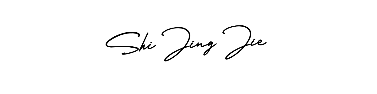 This is the best signature style for the Shi Jing Jie name. Also you like these signature font (AmerikaSignatureDemo-Regular). Mix name signature. Shi Jing Jie signature style 3 images and pictures png