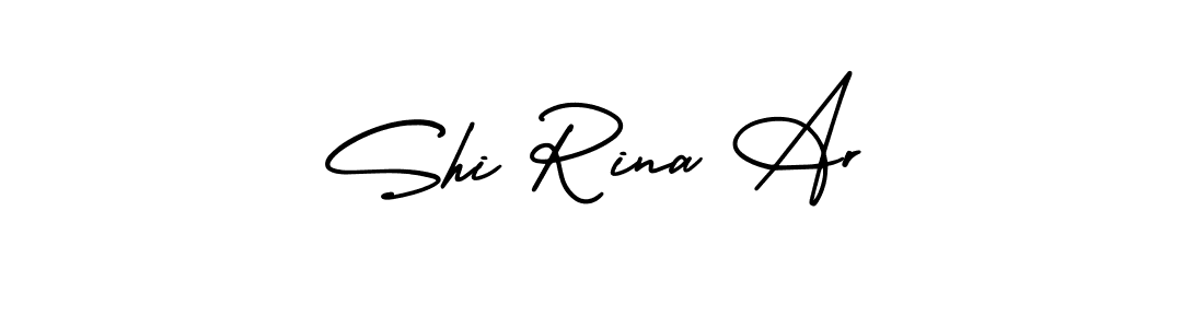 How to Draw Shi Rina Ar signature style? AmerikaSignatureDemo-Regular is a latest design signature styles for name Shi Rina Ar. Shi Rina Ar signature style 3 images and pictures png