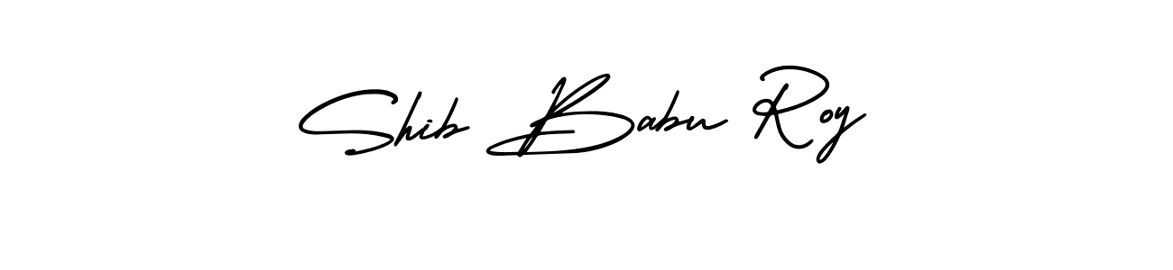 The best way (AmerikaSignatureDemo-Regular) to make a short signature is to pick only two or three words in your name. The name Shib Babu Roy include a total of six letters. For converting this name. Shib Babu Roy signature style 3 images and pictures png