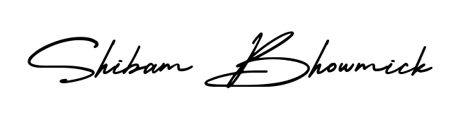 Download transparent PNG signature for name Shibam Bhowmick styled with AmerikaSignatureDemo-Regular font. Ready to paste directly into PDF and Word agreements. Shibam Bhowmick signature style 3 images and pictures png