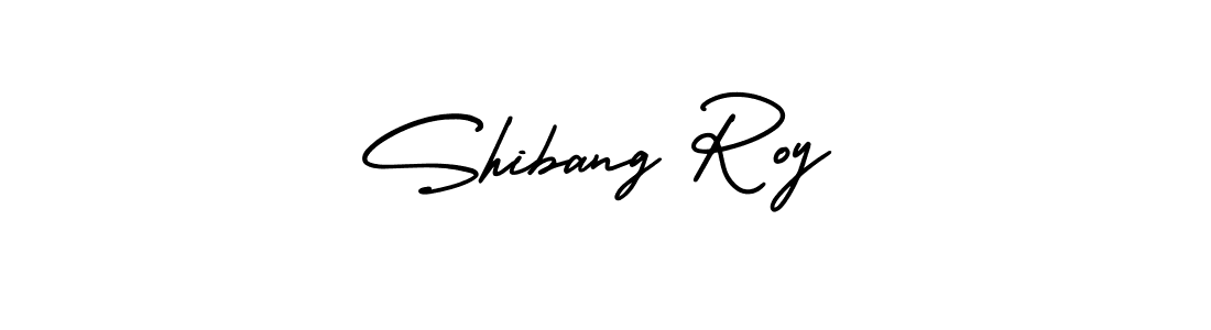 Shibang Roy stylish signature style. Best Handwritten Sign (AmerikaSignatureDemo-Regular) for my name. Handwritten Signature Collection Ideas for my name Shibang Roy. Shibang Roy signature style 3 images and pictures png