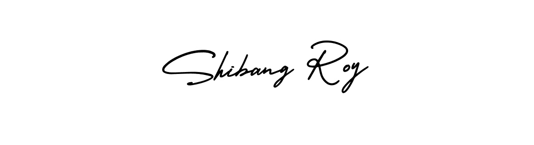 Shibang Roy stylish signature style. Best Handwritten Sign (AmerikaSignatureDemo-Regular) for my name. Handwritten Signature Collection Ideas for my name Shibang Roy. Shibang Roy signature style 3 images and pictures png