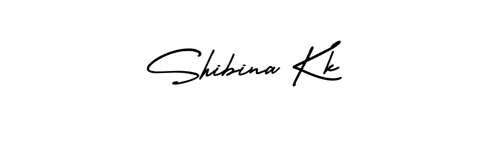 How to make Shibina Kk name signature. Use AmerikaSignatureDemo-Regular style for creating short signs online. This is the latest handwritten sign. Shibina Kk signature style 3 images and pictures png