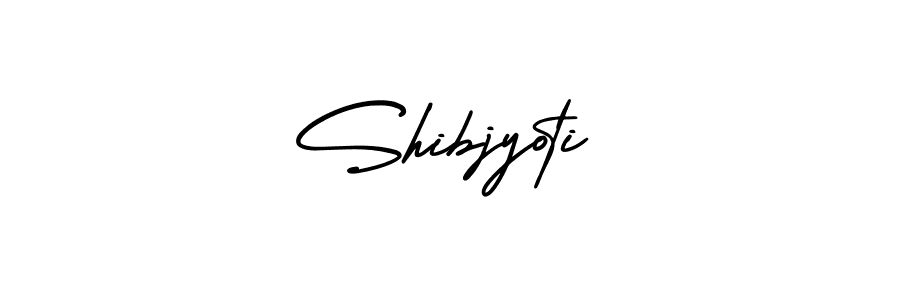 The best way (AmerikaSignatureDemo-Regular) to make a short signature is to pick only two or three words in your name. The name Shibjyoti include a total of six letters. For converting this name. Shibjyoti signature style 3 images and pictures png