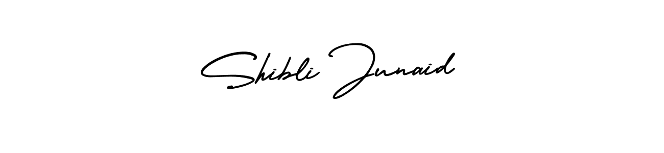 How to make Shibli Junaid name signature. Use AmerikaSignatureDemo-Regular style for creating short signs online. This is the latest handwritten sign. Shibli Junaid signature style 3 images and pictures png