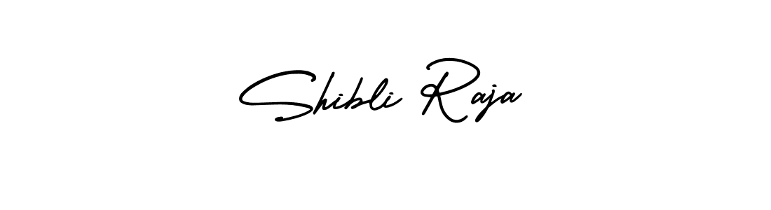 How to make Shibli Raja name signature. Use AmerikaSignatureDemo-Regular style for creating short signs online. This is the latest handwritten sign. Shibli Raja signature style 3 images and pictures png