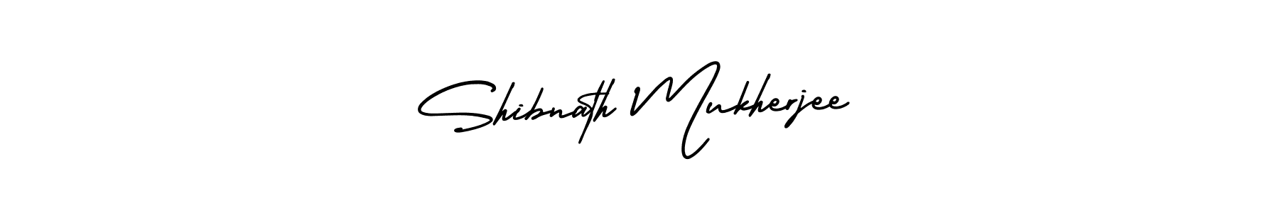 How to make Shibnath Mukherjee name signature. Use AmerikaSignatureDemo-Regular style for creating short signs online. This is the latest handwritten sign. Shibnath Mukherjee signature style 3 images and pictures png