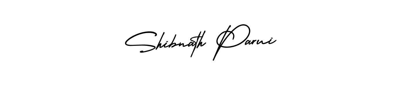 How to make Shibnath Parui name signature. Use AmerikaSignatureDemo-Regular style for creating short signs online. This is the latest handwritten sign. Shibnath Parui signature style 3 images and pictures png