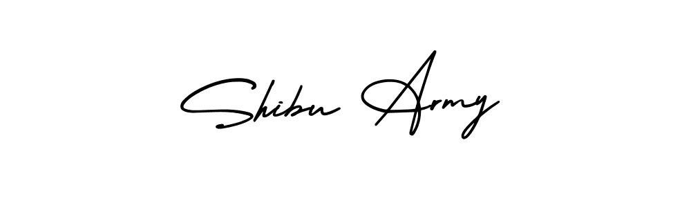 How to make Shibu Army name signature. Use AmerikaSignatureDemo-Regular style for creating short signs online. This is the latest handwritten sign. Shibu Army signature style 3 images and pictures png