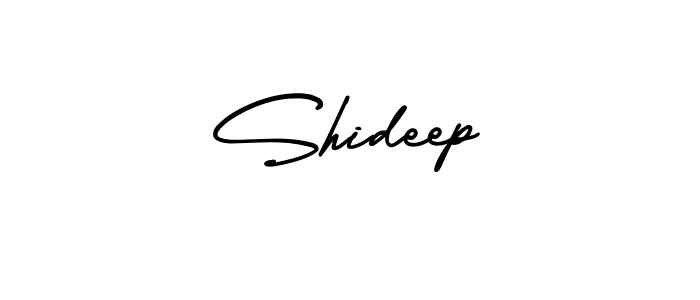 You should practise on your own different ways (AmerikaSignatureDemo-Regular) to write your name (Shideep) in signature. don't let someone else do it for you. Shideep signature style 3 images and pictures png