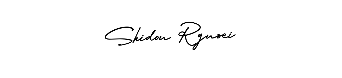 It looks lik you need a new signature style for name Shidou Ryusei. Design unique handwritten (AmerikaSignatureDemo-Regular) signature with our free signature maker in just a few clicks. Shidou Ryusei signature style 3 images and pictures png