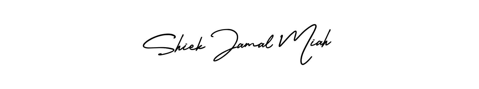 This is the best signature style for the Shiek Jamal Miah name. Also you like these signature font (AmerikaSignatureDemo-Regular). Mix name signature. Shiek Jamal Miah signature style 3 images and pictures png