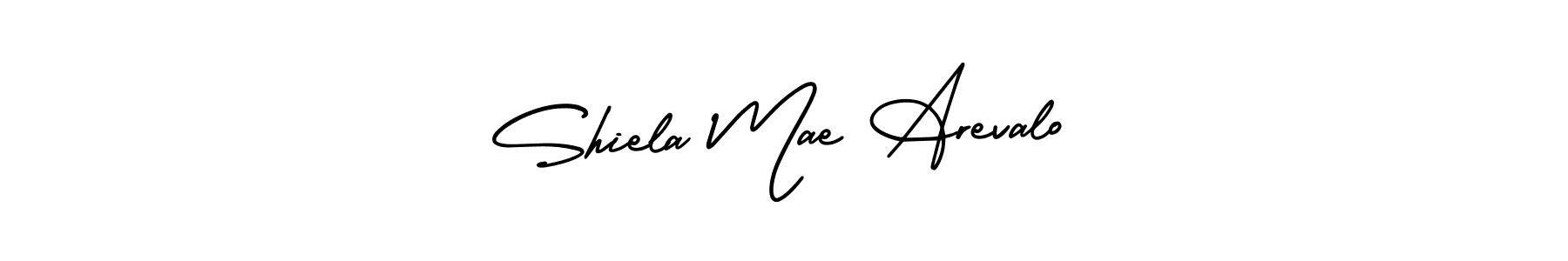 Shiela Mae Arevalo stylish signature style. Best Handwritten Sign (AmerikaSignatureDemo-Regular) for my name. Handwritten Signature Collection Ideas for my name Shiela Mae Arevalo. Shiela Mae Arevalo signature style 3 images and pictures png