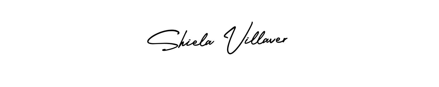 Make a beautiful signature design for name Shiela Villaver. With this signature (AmerikaSignatureDemo-Regular) style, you can create a handwritten signature for free. Shiela Villaver signature style 3 images and pictures png