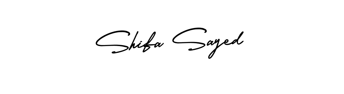 How to Draw Shifa Sayed signature style? AmerikaSignatureDemo-Regular is a latest design signature styles for name Shifa Sayed. Shifa Sayed signature style 3 images and pictures png