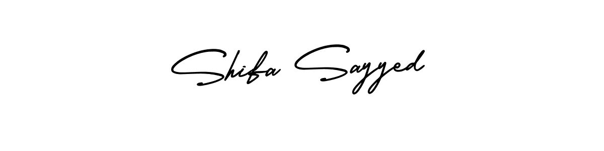 It looks lik you need a new signature style for name Shifa Sayyed. Design unique handwritten (AmerikaSignatureDemo-Regular) signature with our free signature maker in just a few clicks. Shifa Sayyed signature style 3 images and pictures png