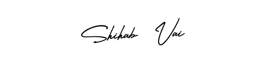 Make a short Shihab  Vai signature style. Manage your documents anywhere anytime using AmerikaSignatureDemo-Regular. Create and add eSignatures, submit forms, share and send files easily. Shihab  Vai signature style 3 images and pictures png