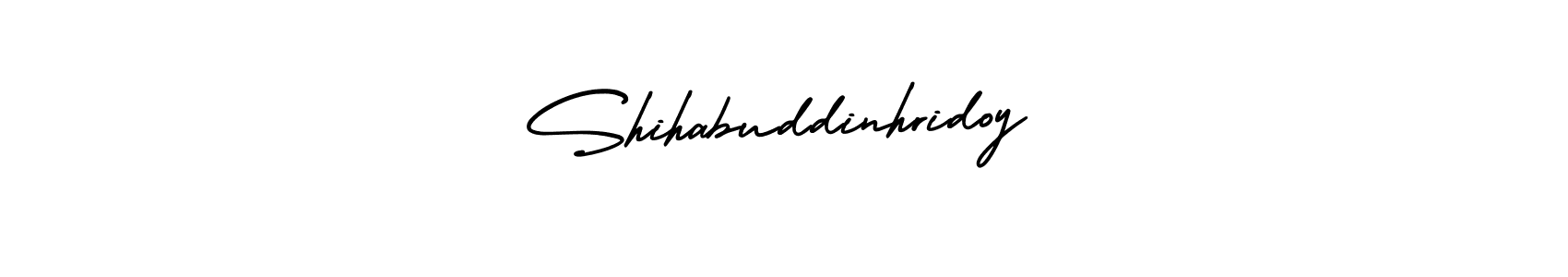 Use a signature maker to create a handwritten signature online. With this signature software, you can design (AmerikaSignatureDemo-Regular) your own signature for name Shihabuddinhridoy. Shihabuddinhridoy signature style 3 images and pictures png